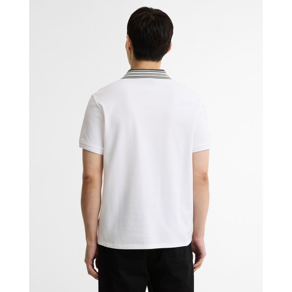 Barbour International Mens White Neville Tipped Polo Shirt #4