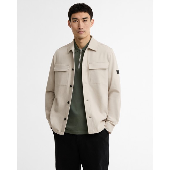 Barbour International Mens Beige Esh Twill Overshirt #2