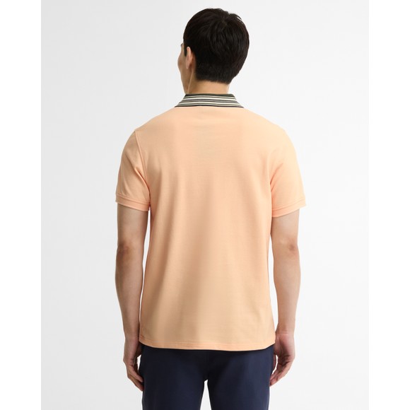 Barbour International Mens Orange Neville Tipped Polo Shirt #4