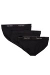 Calvin Klein Mens Black 3 Pack Hip Briefs