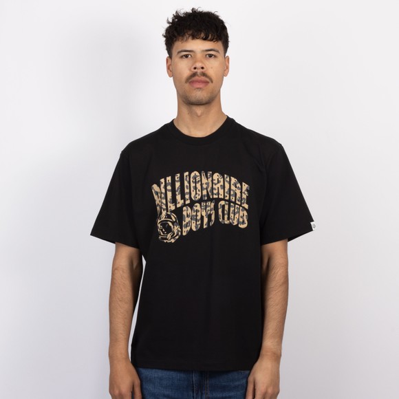 Billionaire Boys Club Mens Black Leopard Print Arch Logo T Shirt #2