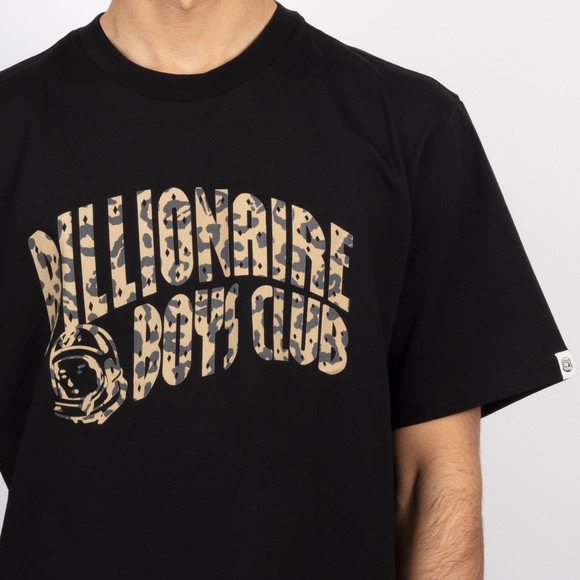 Billionaire Boys Club Mens Black Leopard Print Arch Logo T Shirt #3