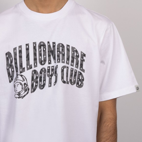 Billionaire Boys Club Mens White Leopard Print Arch Logo T Shirt #3