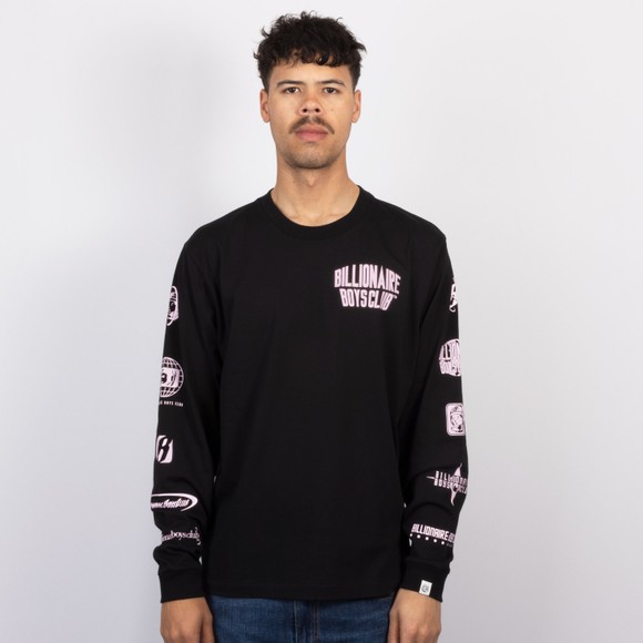 Billionaire Boys Club Mens Black Multi Logo Long Sleeve T Shirt #2