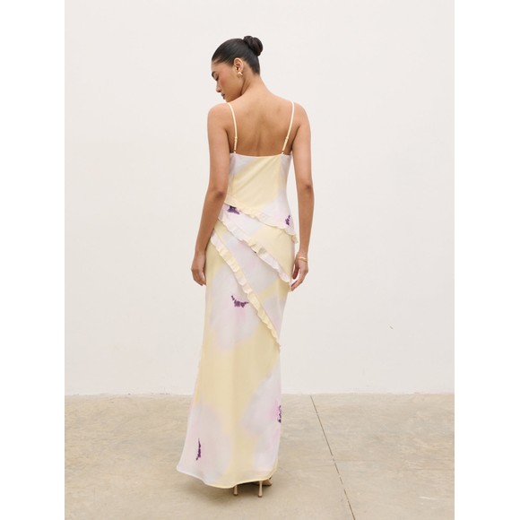 Pretty Lavish Womens Pink Constance Ruffle Maxi Dress #4