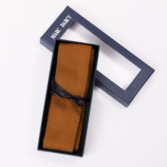 Marc Darcy Mens Orange KT Knitted Tie main image
