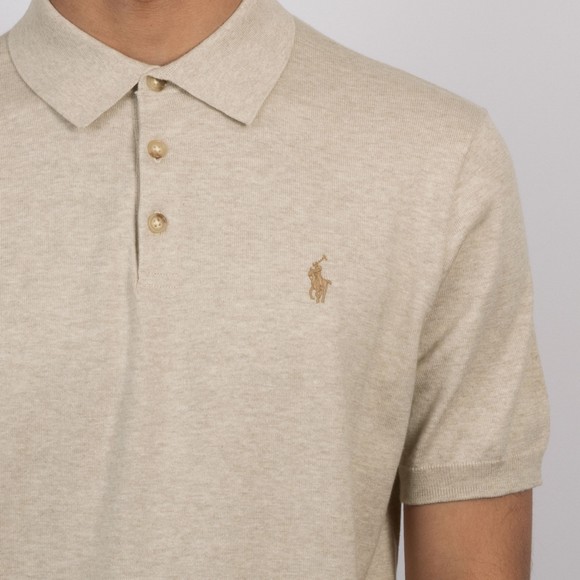 Polo Ralph Lauren Mens Brown Cotton Knitted Polo Shirt #3