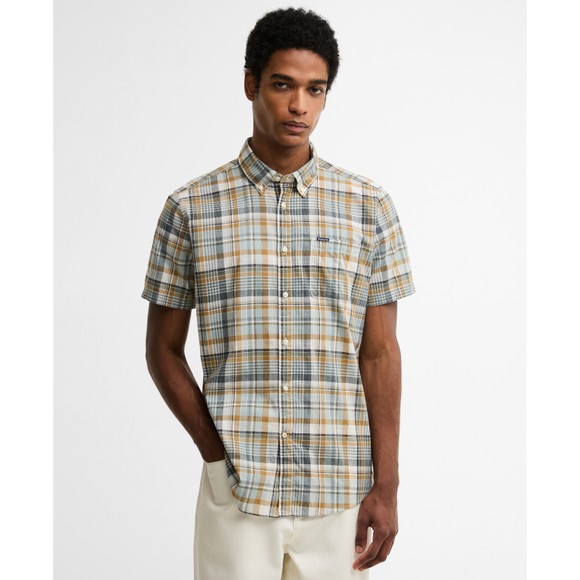 Barbour Lifestyle Mens White Baycliff Checked Shirt #3