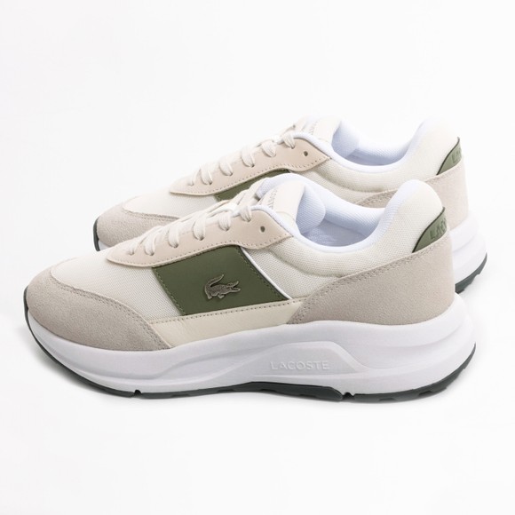 Lacoste Mens Off-White Run Set Cigar Bar Trainer #3