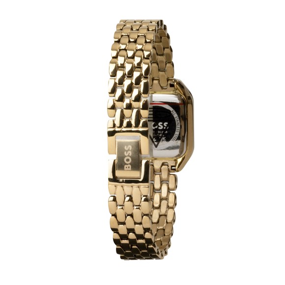 BOSS Womens Gold Mae Petite Rectangle Watch #3