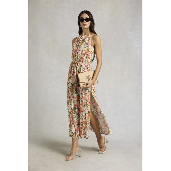 Holland Cooper Womens Orange Paloma Maxi Dress #3