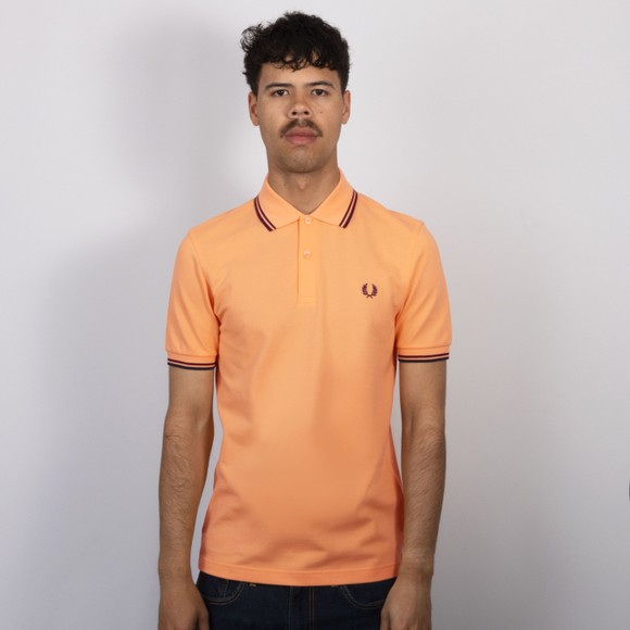 Fred Perry Mens Pink Twin Tipped Polo Shirt #2