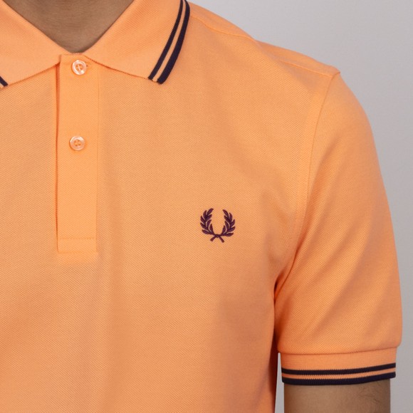 Fred Perry Mens Pink Twin Tipped Polo Shirt #3