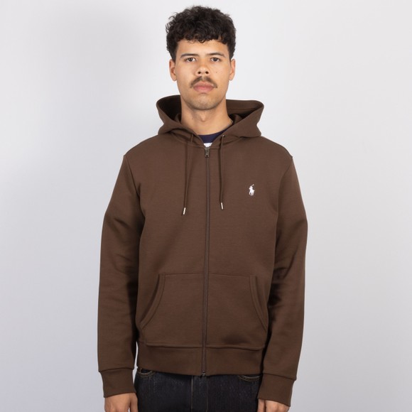 Polo Ralph Lauren Mens Brown Double Knit Tech Hoodie #2