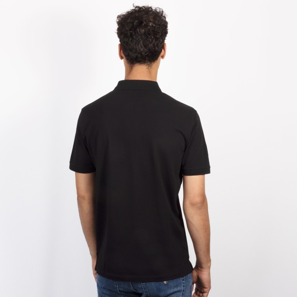Emporio Armani Mens Black Ribbed Collar Zip Neck Polo Shirt #4