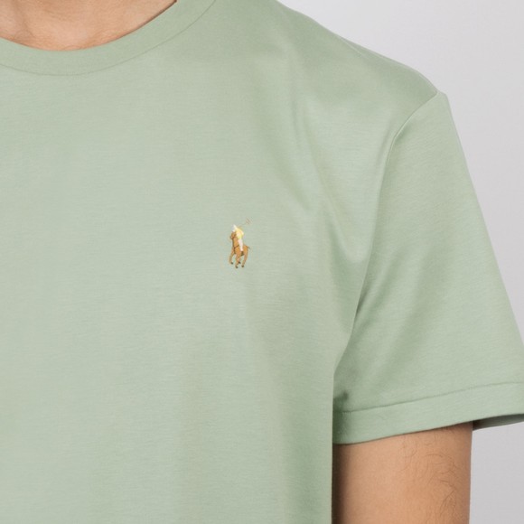 Polo Ralph Lauren Mens Green Custom Slim Fit Pima Cotton T Shirt #3