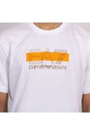 EA7 Emporio Armani Mens White Train Visibility Big Logo T-Shirt