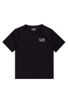 EA7 Emporio Armani Boys Black Small Logo T Shirt