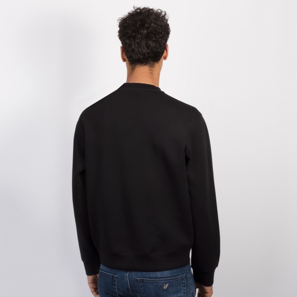 Emporio Armani Mens Black Embroidered Eagle Crew Neck Sweatshirt #4