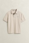 Gant Mens Beige Contrast Pique Polo Shirt
