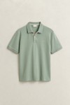 Gant Mens Green Contrast Pique Polo Shirt