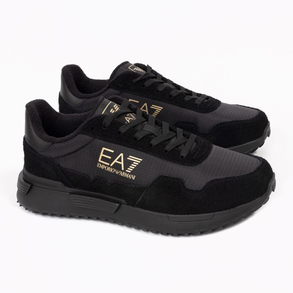 EA7 Emporio Armani Mens Black Vintage Trainer main image