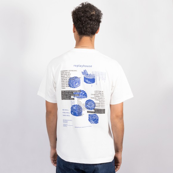 Replay Mens White Japanese Dining T-Shirt main image