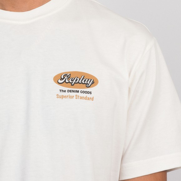Replay Mens White Superior Standard T-Shirt main image