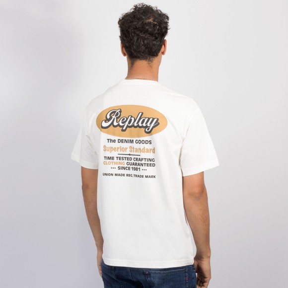 Replay Mens White Superior Standard T-Shirt main image