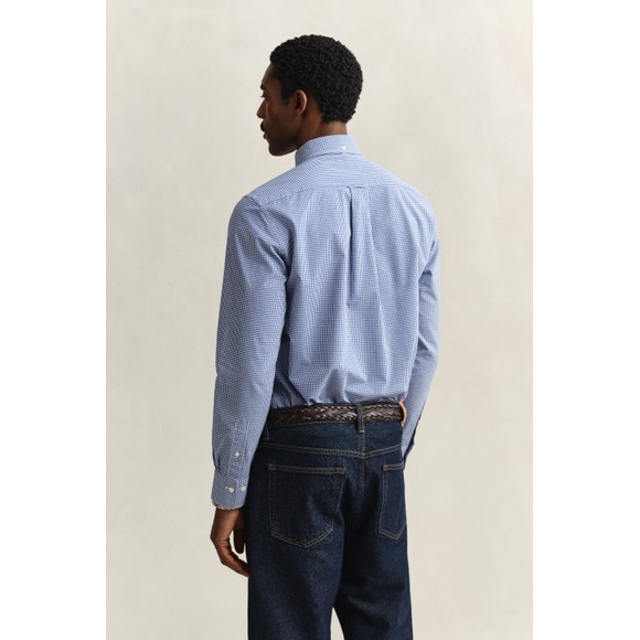 Gant Mens Blue Gingham Classic Poplin Shirt main image