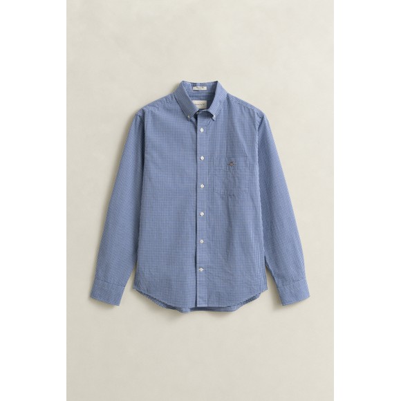 Gant Mens Blue Gingham Classic Poplin Shirt main image