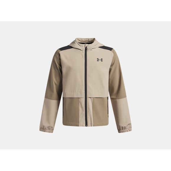 Under Armour Boys Beige Unstoppable Woven Jacket