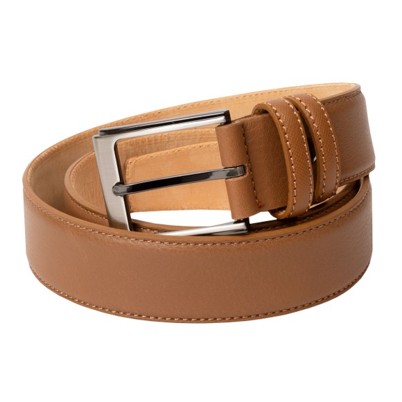 Huxley Tanner Mens Brown 35mm Ballesteros Matt Formal Belt main image