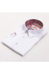 Claudio Lugli Mens White Pure Linen Short Sleeve Shirt