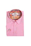 Claudio Lugli Mens Pink Pure Linen Short Sleeve Shirt