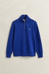 Gant Mens Blue Shield Quarter Zip Sweatshirt