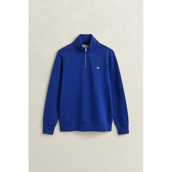 Gant Mens Blue Shield Quarter Zip Sweatshirt main image