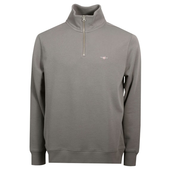 Gant Mens Grey Shield Quarter Zip Sweatshirt main image