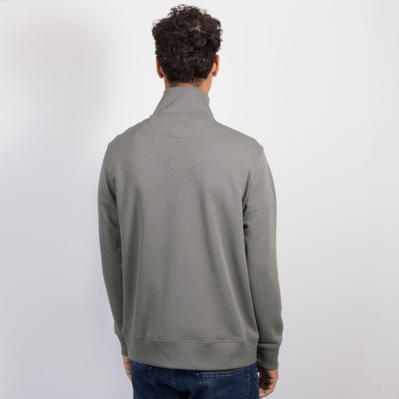 Gant Mens Grey Shield Quarter Zip Sweatshirt main image