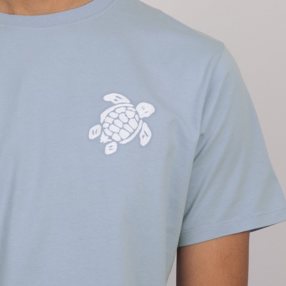 Vilebrequin Mens Blue Big Turtle Embroidered T Shirt #3
