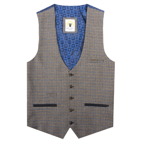 Marc Darcy Mens Blue Hardwick Waistcoat