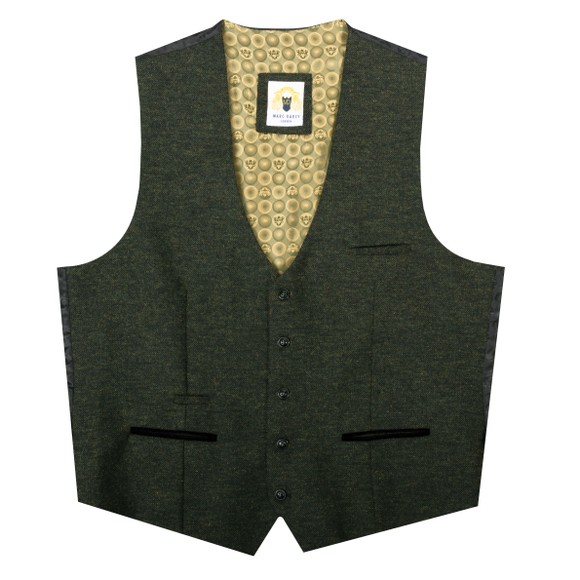 Marc Darcy Mens Green Marlow Waist Coat