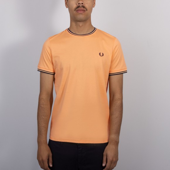 Fred Perry Mens Pink Twin Tipped T-Shirt #2
