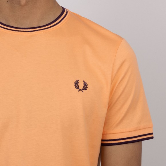 Fred Perry Mens Pink Twin Tipped T-Shirt #3