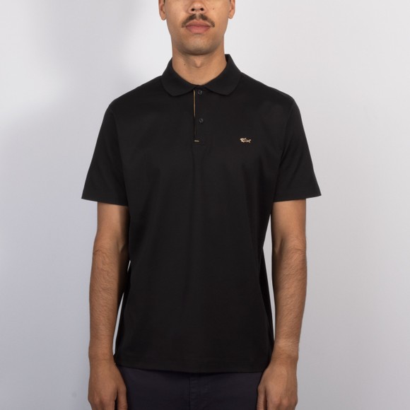 Paul & Shark Mens Black Aqua Touch Metal Badge Polo Shirt  #2