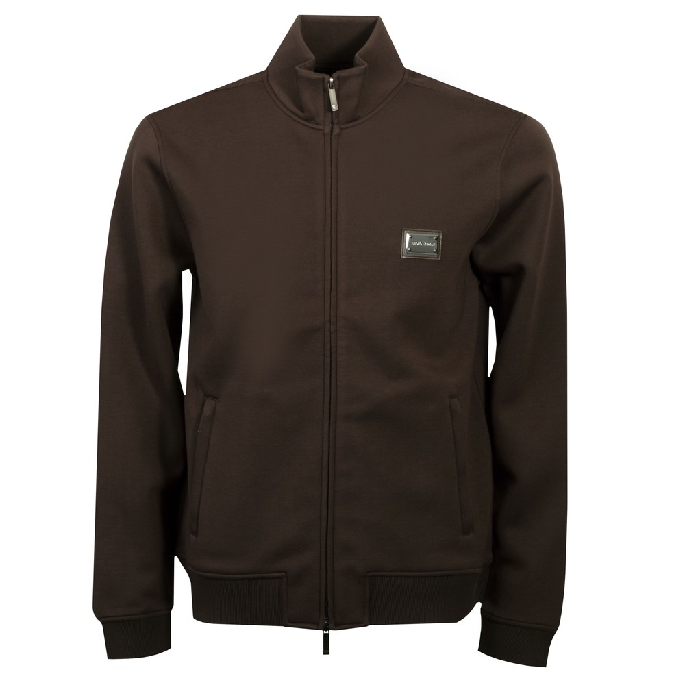 Plaque Logo Full Zip Sweatshirt