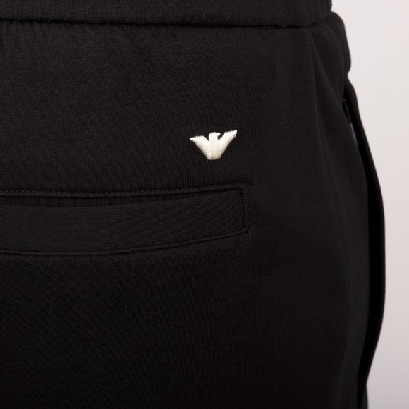 Emporio Armani Mens Black Embroidered Eagle Zip Pocket Jogger #5