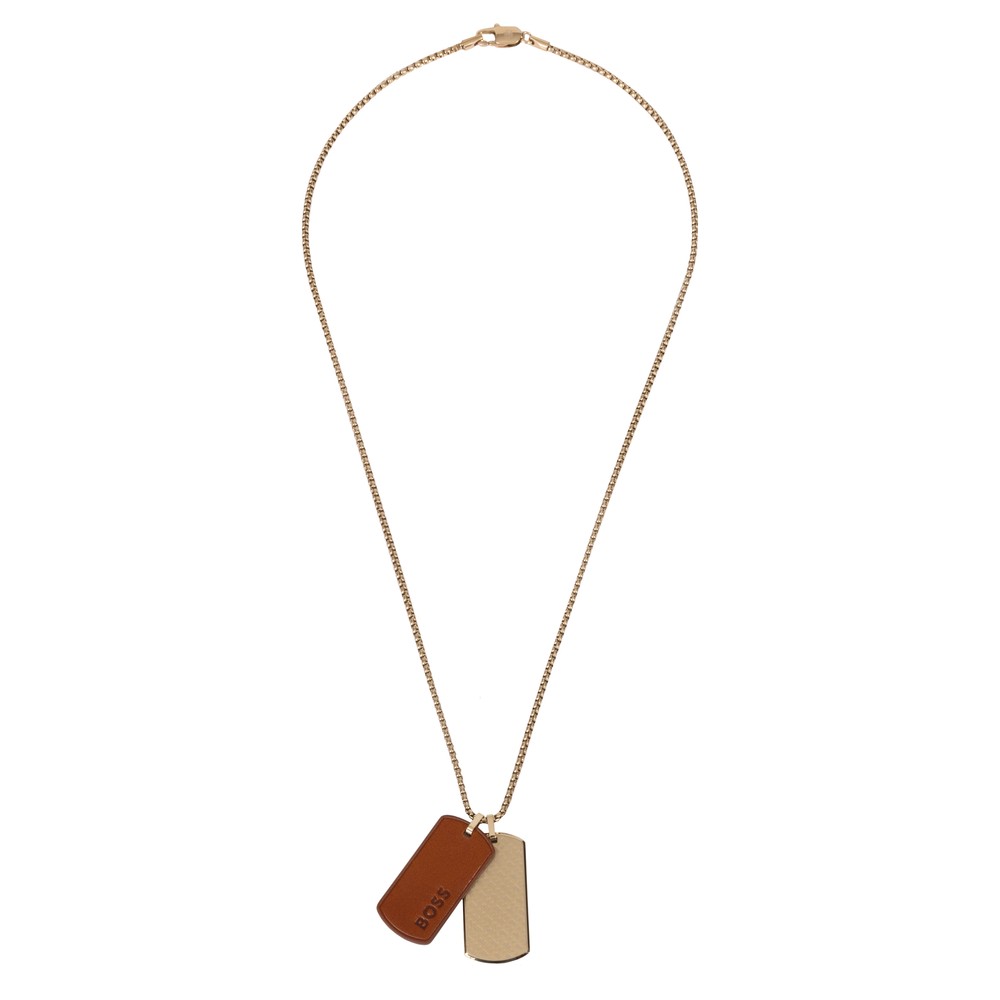 Devon Leather Trim Necklace