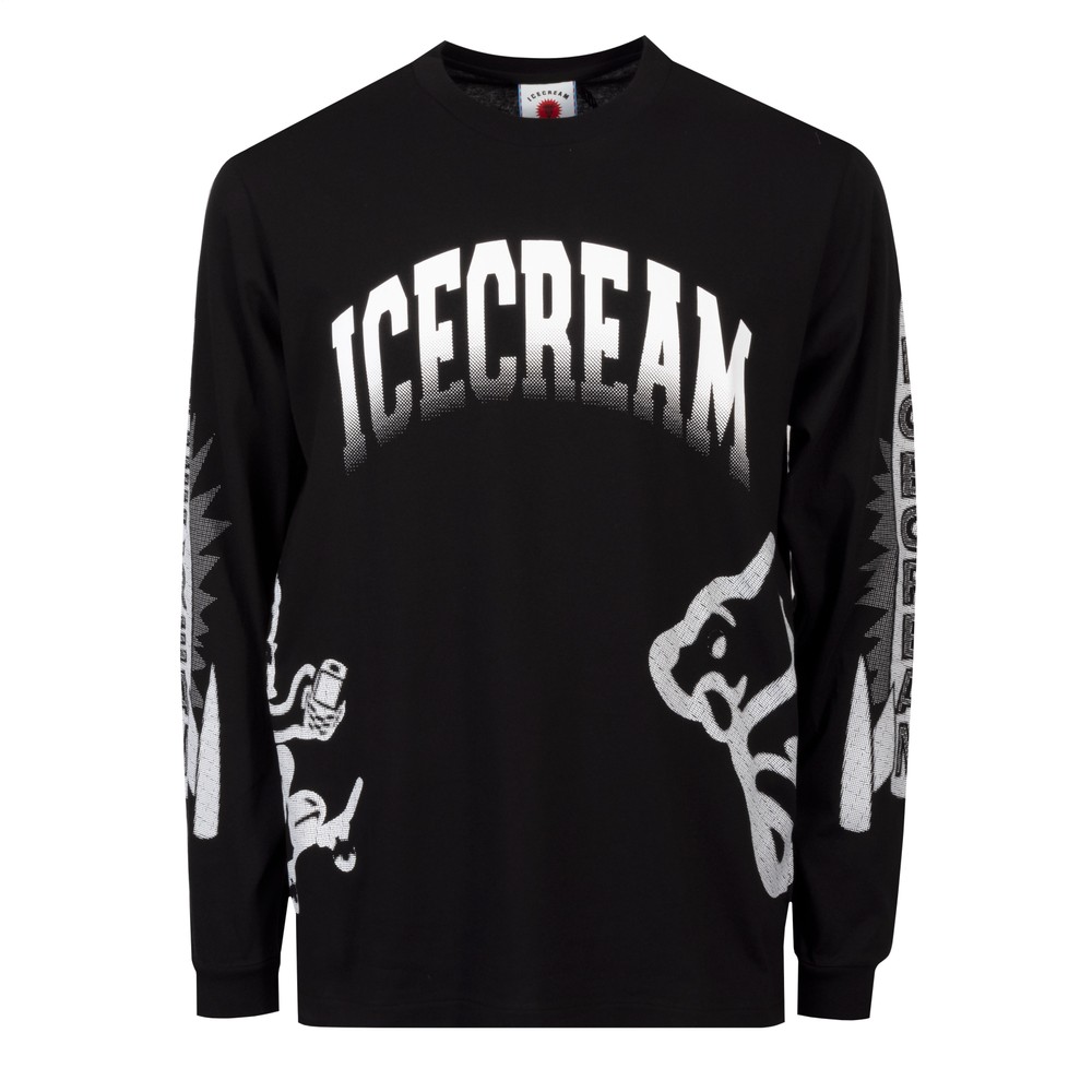 Halftone Multi Logo L/S T-Shirt