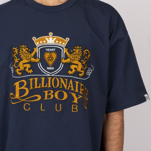 Billionaire Boys Club Mens Blue Embroidered Crest Logo T-Shirt #3